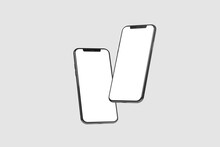 floating blank smartphone mockup