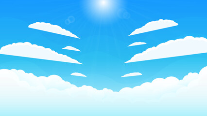 Wall Mural - sky and clouds view background