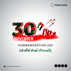 Wall Mural - vector illustration for commemoration day for united state emirates