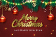 © AFahrur - Merry christmas background with editable text effect premium vectors