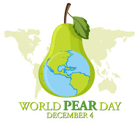 Sticker - World Pear Day Poster Design