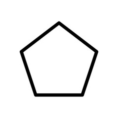 Sticker - Pentagon outlined shape icon 