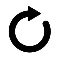 Poster - Clockwise open circle arrow icon 