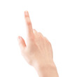 指を差す・人差し指でタッチ操作する男性の手・ハンドパーツ（背景透過切り抜き合成用png素材）