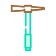 grub axe hatchet color icon vector. grub axe hatchet sign. isolated symbol illustration