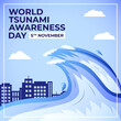 vector illustration for world tsunami awareness day.