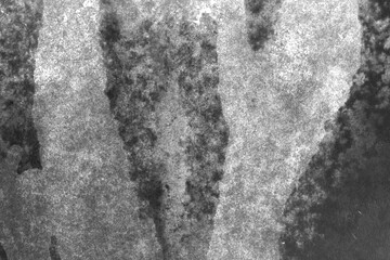 Poster - black and white texture of old paper with water stains as a background.