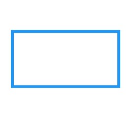 Poster - Blue rectangular outlined shape icon 