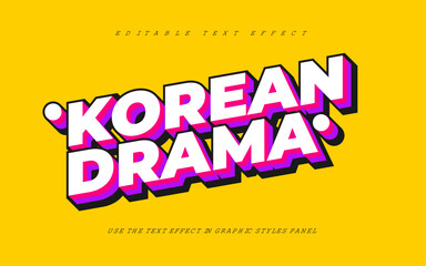 Canvas Print - Korean drama editable text effect template