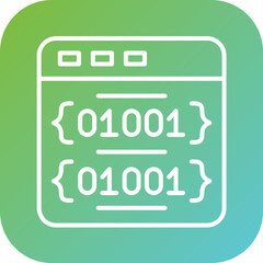 Sticker - Binary Code Icon Style