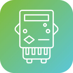 Poster - Electric Meter Icon Style