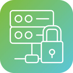 Canvas Print - Database Lock Icon Style