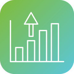 Sticker - Growth Diagram Icon Style