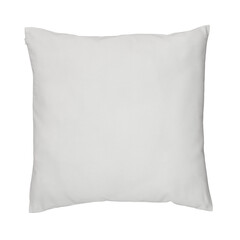 Canvas Print - White blank cotton pillow mockup, square cotton cushion mock up, transparent isolated image for scene creator or design presentation,