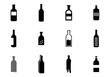 © craftoxa - Collection of wine bottle vector icon