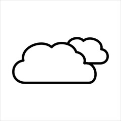 Sticker - Clouds Icon Logo Design Vector Template Illustration Sign And Symbol Pixels Perfect