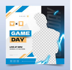 E-sport gameday social media post banner template