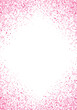 Hot pink sparkling glitter rhomb frame isolated PNG