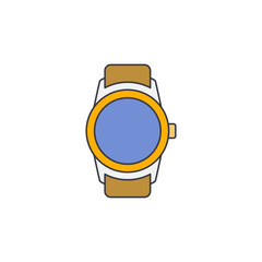 Sticker - Smartwatch icon in color, isolated on white background 