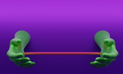 Aufkleber - 3D rendering Mock up haloween podium for product presentation
