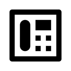 Poster - Landline Flat Vector Icon