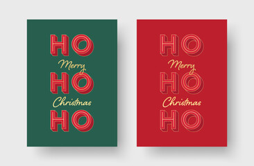 Wall Mural - christmas card design template with elegant typography. christmas greeting card vector design with h