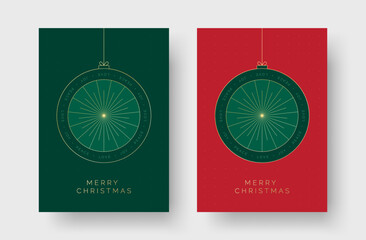 Wall Mural - christmas card designs with elegant geometric christmas bauble decoration illustration. modern luxur