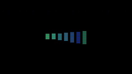 Wall Mural - loopable blue loading bars animation, with alpha channel