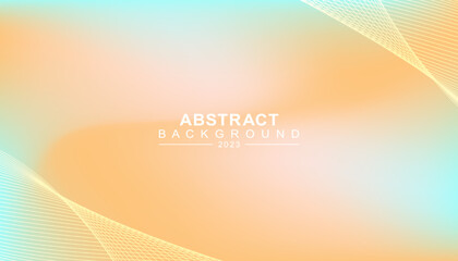Poster - The orange business background with wavy lines gradient. Abstract gradient background with lines. Vector, 2023