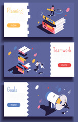 Sticker - Project Management Horizontal Banners