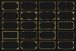 © Credit - Black background gold photo frame picture frame and border set