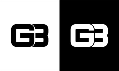 Wall Mural - letter gb logo design