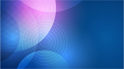 Blue background with various technological elements. Hi-tech computer digital technology concept. Abstract technology communication. Neon circle bokeh glowing lines. Speed and motion blur background.
