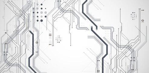 Abstract horizontal technology background. Communication concept, futuristic digital innovation background. Vector illustration