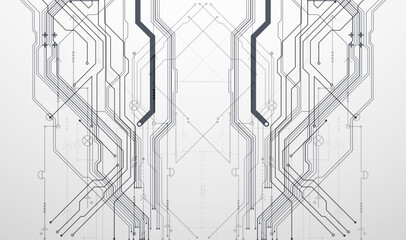 Abstract horizontal technology background. Communication concept, futuristic digital innovation background. Vector illustration