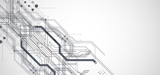 Abstract horizontal technology background. Communication concept, futuristic digital innovation background. Vector illustration