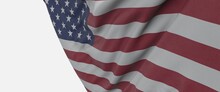 Waving Flag Of United States - Flag Of America - 3D Illustration