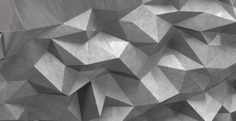 Poster - Abstract white and grey on light silver background modern design