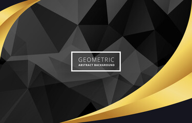 Sticker - black gold color luxury diamond pattern background