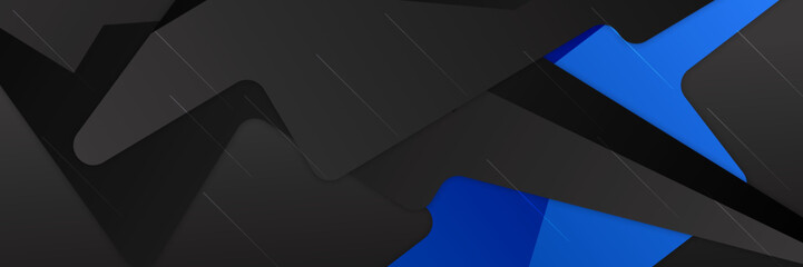 abstract black and blue gradient contrast banner