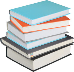 Wall Mural - stack of books isolated on background.