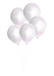 PNG. White Balloons Bunch on transparent background.