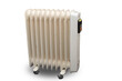 old used oil heater isolated on the white background