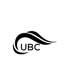 Poster - UBC letter logo. UBC blue image. UBC Monogram logo design for entrepreneur and business. UBC best icon.
