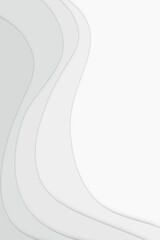 Wall Mural - light empty space background with white and grey 3d waves