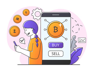 Poster - cryptocurrency mining concept. blockchain technology, investment and trading. bitcoin and litecoin, 