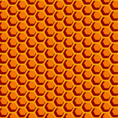 Wall Mural - Honeycomb grid background flat illustration