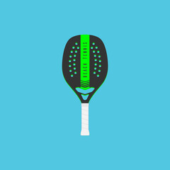 Wall Mural - Simple beach tennis racket template.