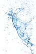 Leinwanddruck Bild - Abstract clear water splash isolated on white