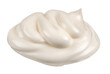 Curl of mayonnaise on white background. Clipping path
